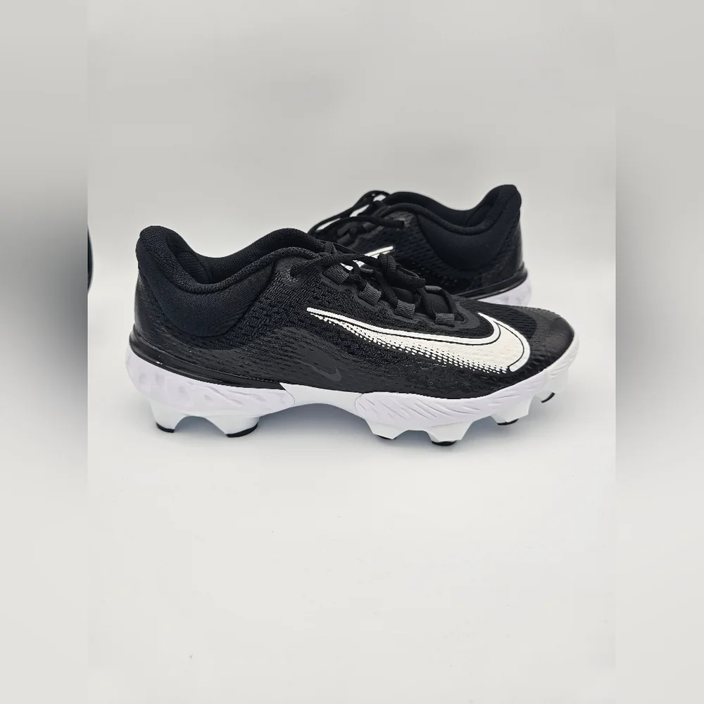 Nike Alpha Huarache Elite 4 Low MCS 'Black White' Baseball Cleats Size 12
